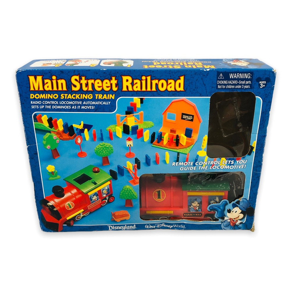Vintage Disney Main Street Railroad Domino Stacking Train Rare Walt Disney Parks